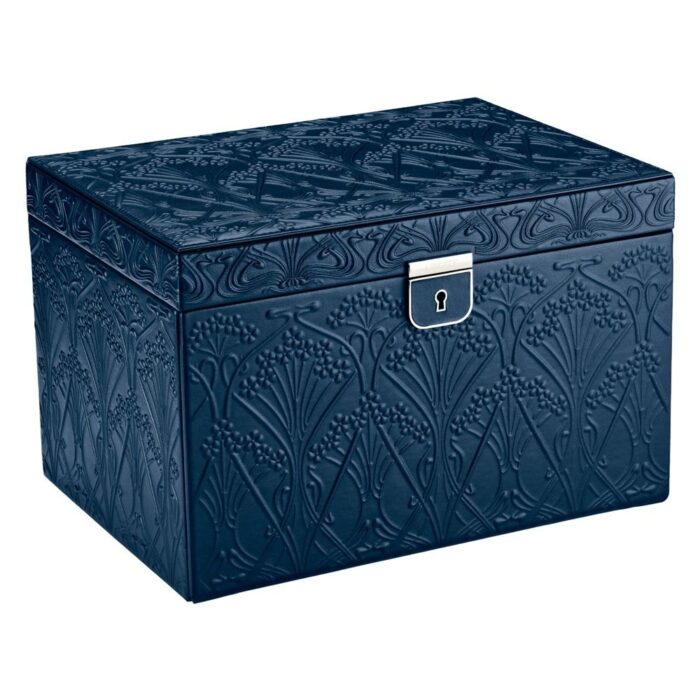 wolf x liberty large jewellery box all over ianthe navy 0 Watch Winders, Watch Boxes & Watch Safes WOLF X LIBERTY Large Jewellery Box All Over Ianthe Navy