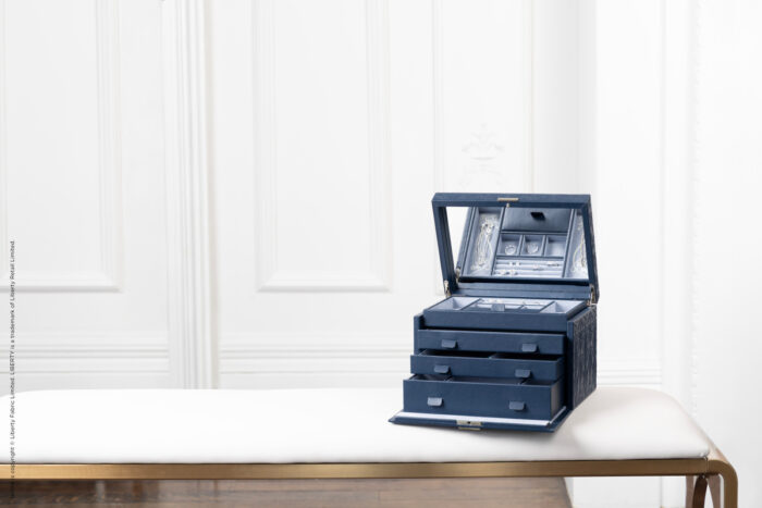 wolf x liberty large jewellery box all over ianthe navy 10 Watch Winders, Watch Boxes & Watch Safes WOLF X LIBERTY Large Jewellery Box All Over Ianthe Navy