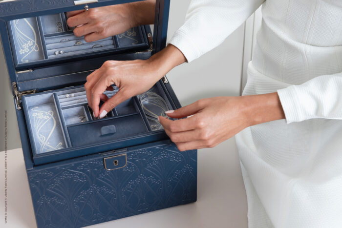 wolf x liberty large jewellery box all over ianthe navy 5 Watch Winders, Watch Boxes & Watch Safes WOLF X LIBERTY Large Jewellery Box All Over Ianthe Navy