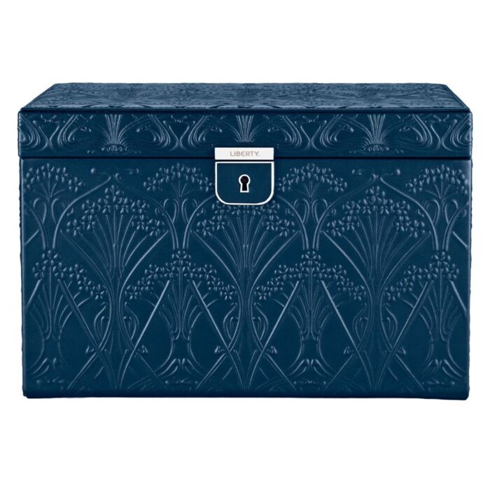 wolf x liberty large jewellery box all over ianthe navy Watch Winders, Watch Boxes & Watch Safes WOLF X LIBERTY Large Jewellery Box All Over Ianthe Navy