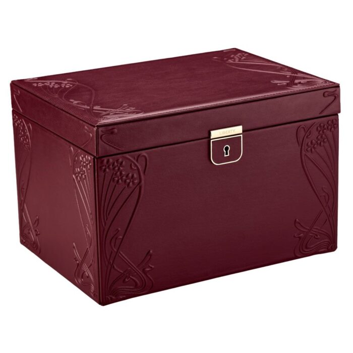 wolf x liberty large jewellery box ianthe burgundy 0 Watch Winders, Watch Boxes & Watch Safes WOLF X LIBERTY Large Jewellery Box Ianthe Burgundy