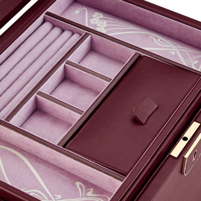 wolf x liberty large jewellery box ianthe burgundy 3 Watch Winders, Watch Boxes & Watch Safes WOLF X LIBERTY Large Jewellery Box Ianthe Burgundy