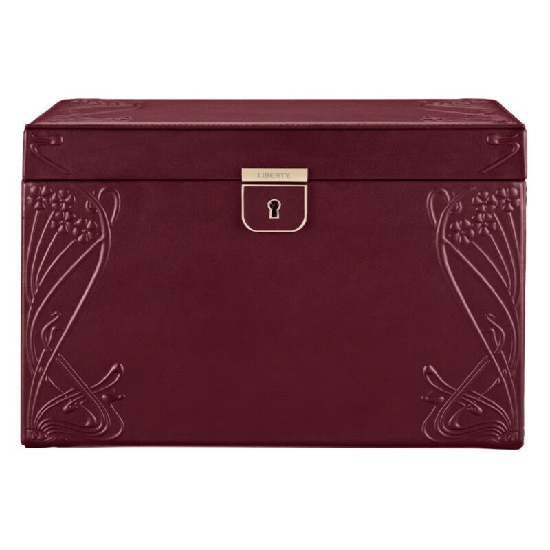 wolf x liberty large jewellery box ianthe burgundy Watch Winders, Watch Boxes & Watch Safes Watch Winders, Watch Boxes & Watch Safes