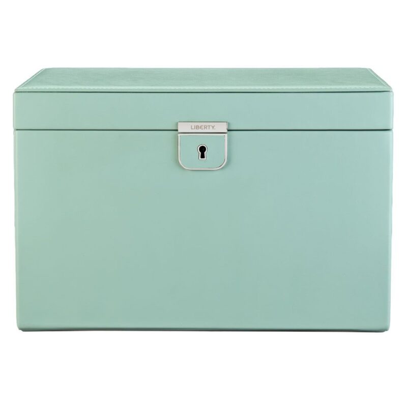 wolf x liberty large jewellery box julia interior print sage green Watch Winders, Watch Boxes & Watch Safes Watch Winders, Watch Boxes & Watch Safes