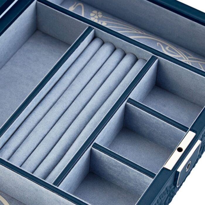 wolf x liberty medium jewellery box all over ianthe navy 1 Watch Winders, Watch Boxes & Watch Safes WOLF X LIBERTY Medium Jewellery Box All Over Ianthe Navy