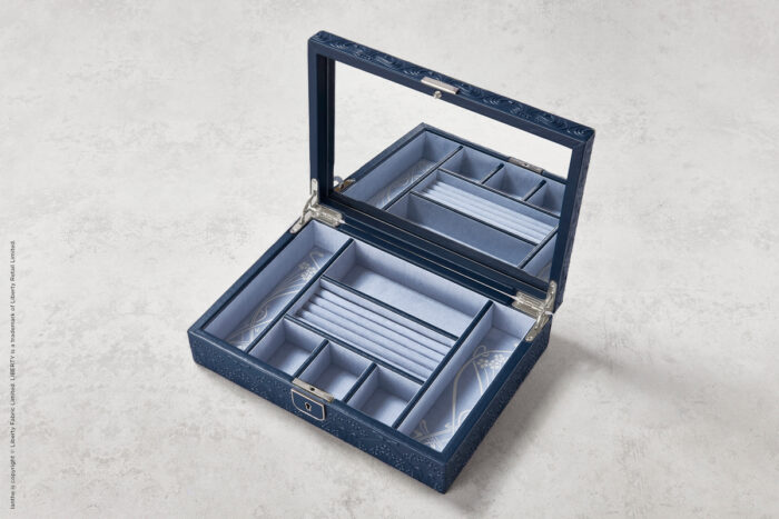 wolf x liberty medium jewellery box all over ianthe navy 8 Watch Winders, Watch Boxes & Watch Safes WOLF X LIBERTY Medium Jewellery Box All Over Ianthe Navy