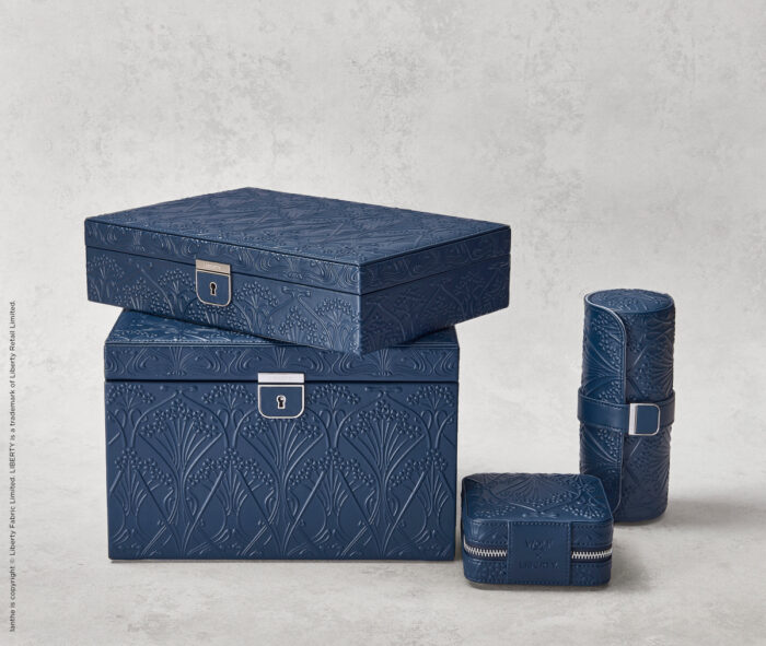 wolf x liberty medium jewellery box all over ianthe navy 9 Watch Winders, Watch Boxes & Watch Safes WOLF X LIBERTY Medium Jewellery Box All Over Ianthe Navy