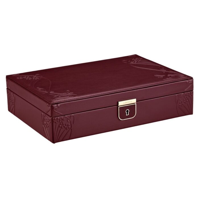wolf x liberty medium jewellery box ianthe burgundy 2 Watch Winders, Watch Boxes & Watch Safes WOLF X LIBERTY Medium Jewellery Box Ianthe Burgundy
