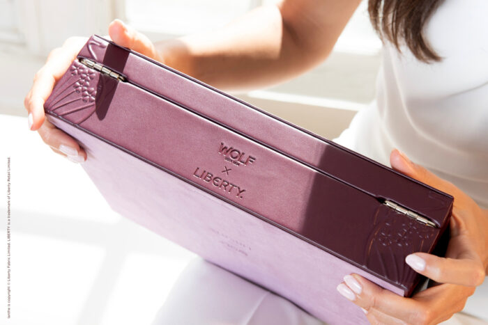 wolf x liberty medium jewellery box ianthe burgundy 4 Watch Winders, Watch Boxes & Watch Safes WOLF X LIBERTY Medium Jewellery Box Ianthe Burgundy