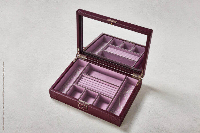 wolf x liberty medium jewellery box ianthe burgundy 8 Watch Winders, Watch Boxes & Watch Safes WOLF X LIBERTY Medium Jewellery Box Ianthe Burgundy