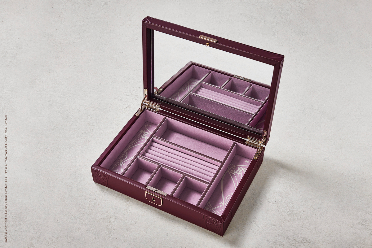 wolf x liberty medium jewellery box ianthe burgundy 8 Watch Winders, Watch Boxes & Watch Safes Watch Winders, Watch Boxes & Watch Safes