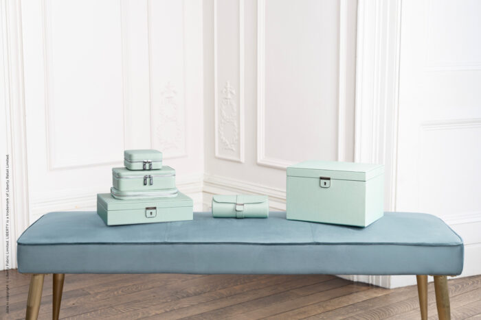 wolf x liberty medium jewellery box julia interior print sage green 8 Watch Winders, Watch Boxes & Watch Safes WOLF X LIBERTY Medium Jewellery Box Julia Interior Print Sage Green