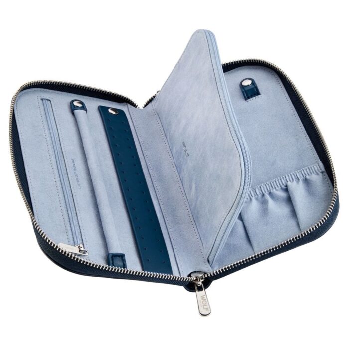 wolf x liberty travel jewellery portfolio all over ianthe navy 1 Watch Winders, Watch Boxes & Watch Safes WOLF X LIBERTY Travel Jewellery Portfolio All Over Ianthe Navy