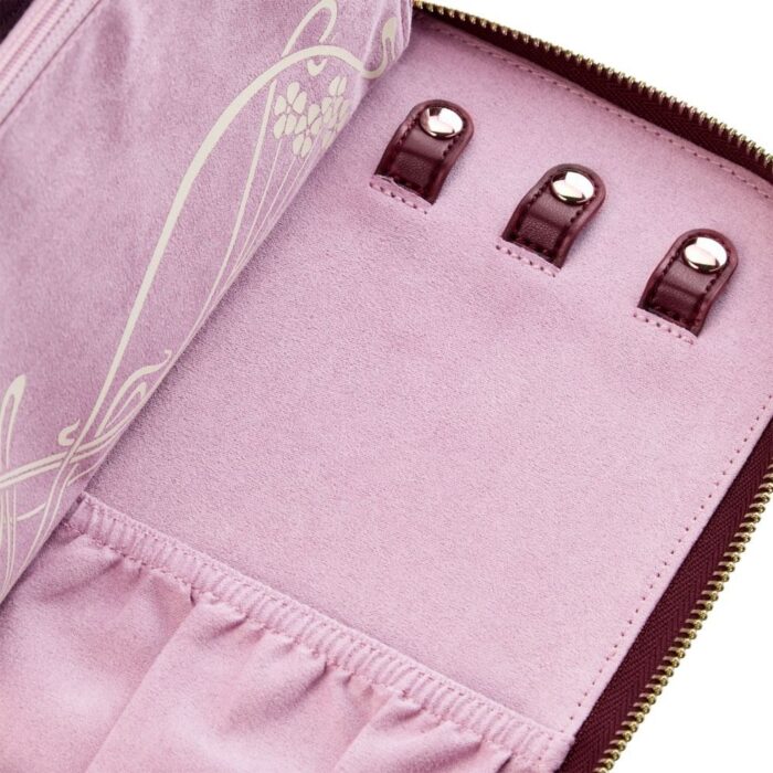 wolf x liberty travel jewellery portfolio ianthe burgundy 3 Watch Winders, Watch Boxes & Watch Safes WOLF X LIBERTY Travel Jewellery Portfolio Ianthe Burgundy