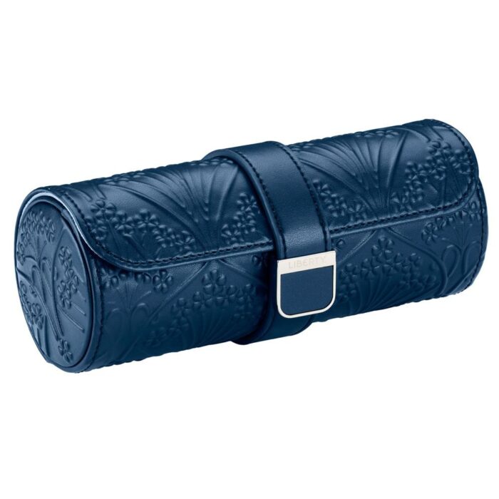 wolf x liberty triple watch roll all over ianthe navy 0 Watch Winders, Watch Boxes & Watch Safes WOLF X LIBERTY Triple Watch Roll All Over Ianthe Navy