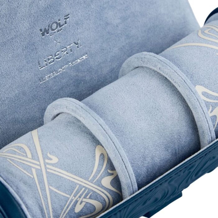 wolf x liberty triple watch roll all over ianthe navy 4 Watch Winders, Watch Boxes & Watch Safes WOLF X LIBERTY Triple Watch Roll All Over Ianthe Navy