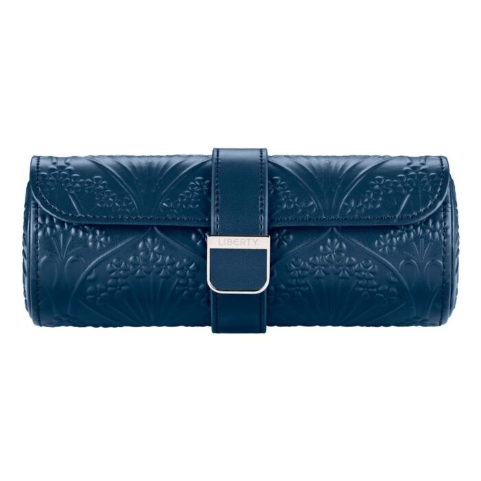 wolf x liberty triple watch roll all over ianthe navy Watch Winders, Watch Boxes & Watch Safes WOLF X LIBERTY Triple Watch Roll All Over Ianthe Navy