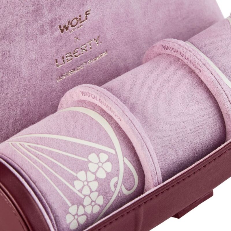 wolf x liberty triple watch roll ianthe burgundy 4 Watch Winders, Watch Boxes & Watch Safes WOLF X LIBERTY Triple Watch Roll Ianthe Burgundy