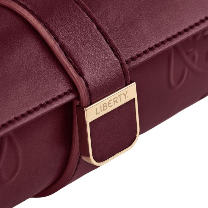 wolf x liberty triple watch roll ianthe burgundy 5 Watch Winders, Watch Boxes & Watch Safes WOLF X LIBERTY Triple Watch Roll Ianthe Burgundy