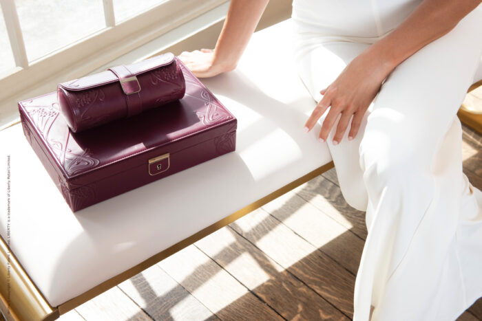 wolf x liberty triple watch roll ianthe burgundy 7 Watch Winders, Watch Boxes & Watch Safes WOLF X LIBERTY Triple Watch Roll Ianthe Burgundy