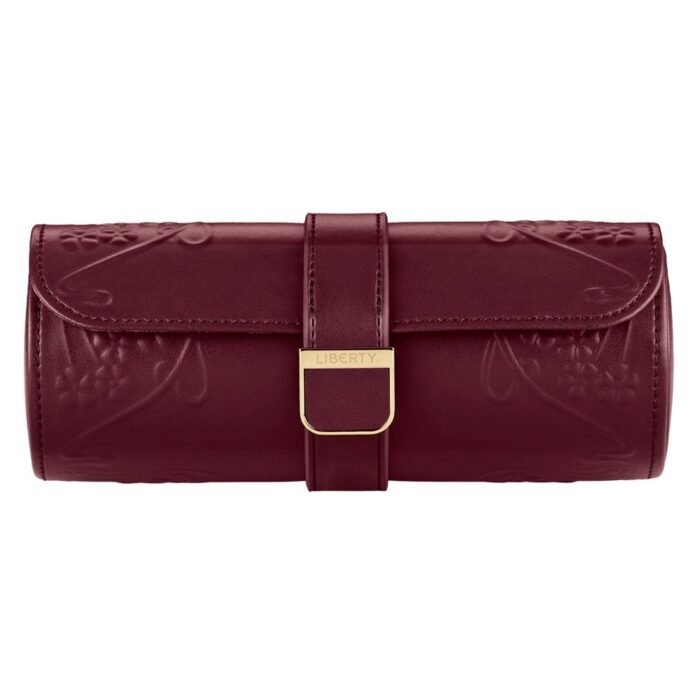 wolf x liberty triple watch roll ianthe burgundy Watch Winders, Watch Boxes & Watch Safes WOLF X LIBERTY Triple Watch Roll Ianthe Burgundy