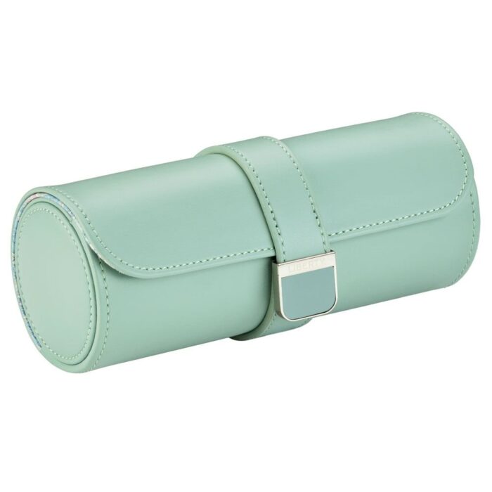 wolf x liberty triple watch roll julia interior print sage green 0 Watch Winders, Watch Boxes & Watch Safes WOLF X LIBERTY Triple Watch Roll Julia Interior Print Sage Green
