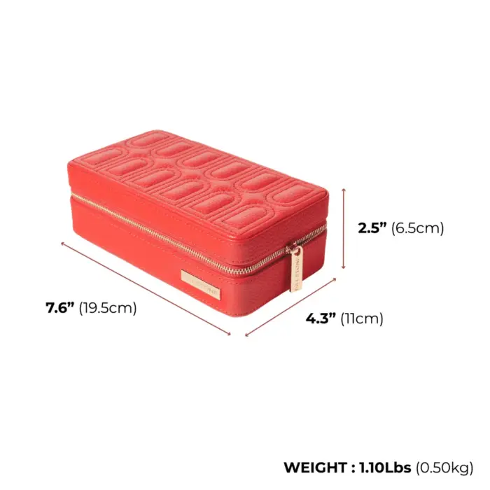 billstone jewellery travel case amour signature red 01 Watch Winders, Watch Boxes & Watch Safes Billstone Jewellery Travel Case Amour Signature Red