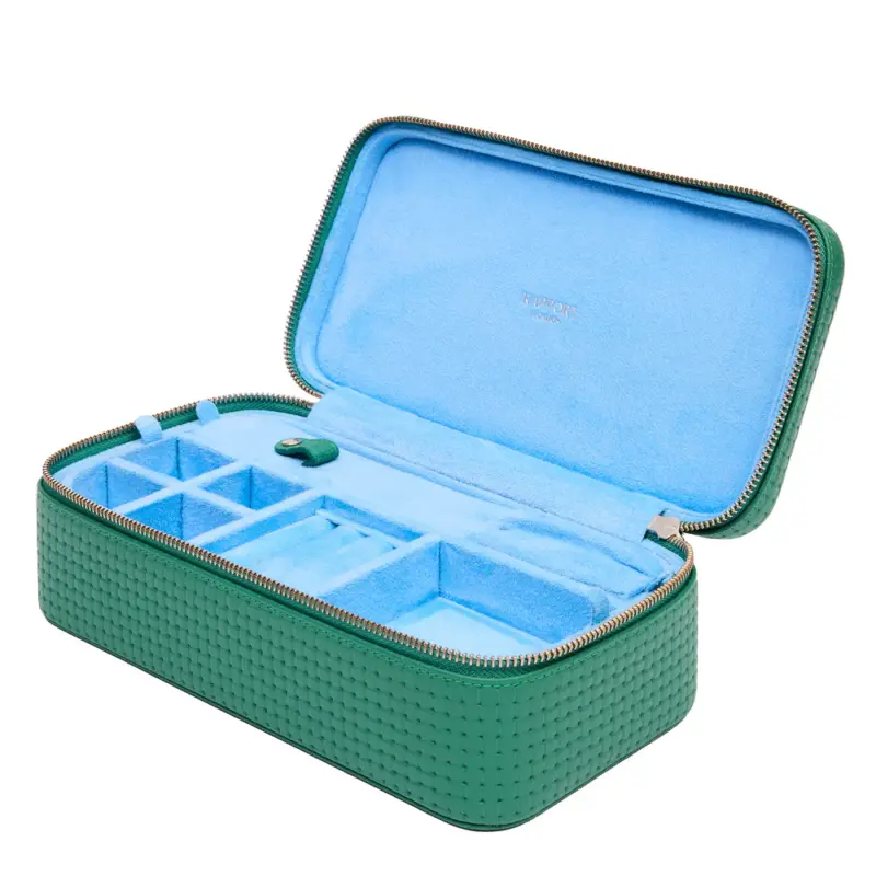 Rapport Charlotte Jewellery Case Green 1 rapport charlotte jewellery case green 01 Watch Winders, Watch Boxes & Watch Safes Rapport Charlotte Jewellery Case Green