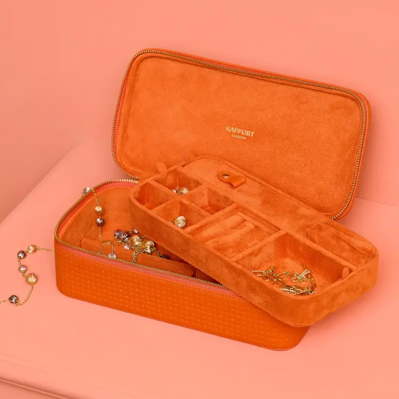 Watch Winders, Watch Boxes & Watch Safes 11 rapport charlotte jewellery case orange 0 Watch Winders, Watch Boxes & Watch Safes Watch Winders, Watch Boxes & Watch Safes