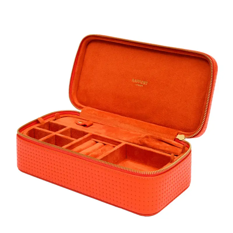 rapport charlotte jewellery case orange 01 Watch Winders, Watch Boxes & Watch Safes Rapport Charlotte Jewellery Case Orange