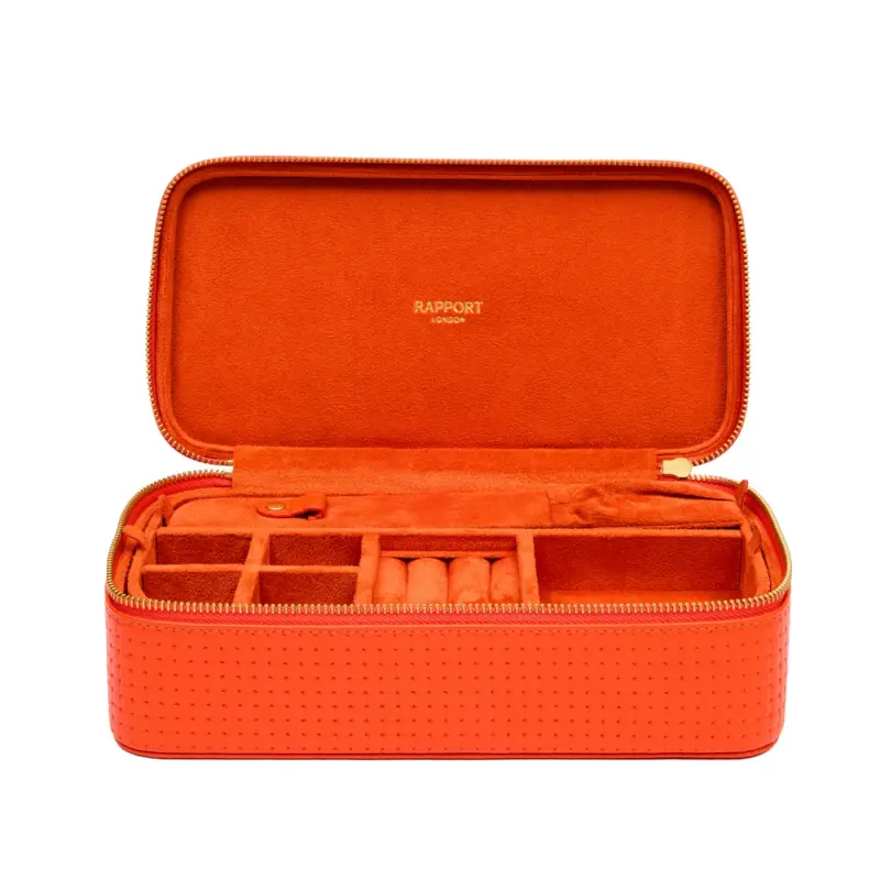 Watch Winders, Watch Boxes & Watch Safes 10 rapport charlotte jewellery case orange Watch Winders, Watch Boxes & Watch Safes Watch Winders, Watch Boxes & Watch Safes
