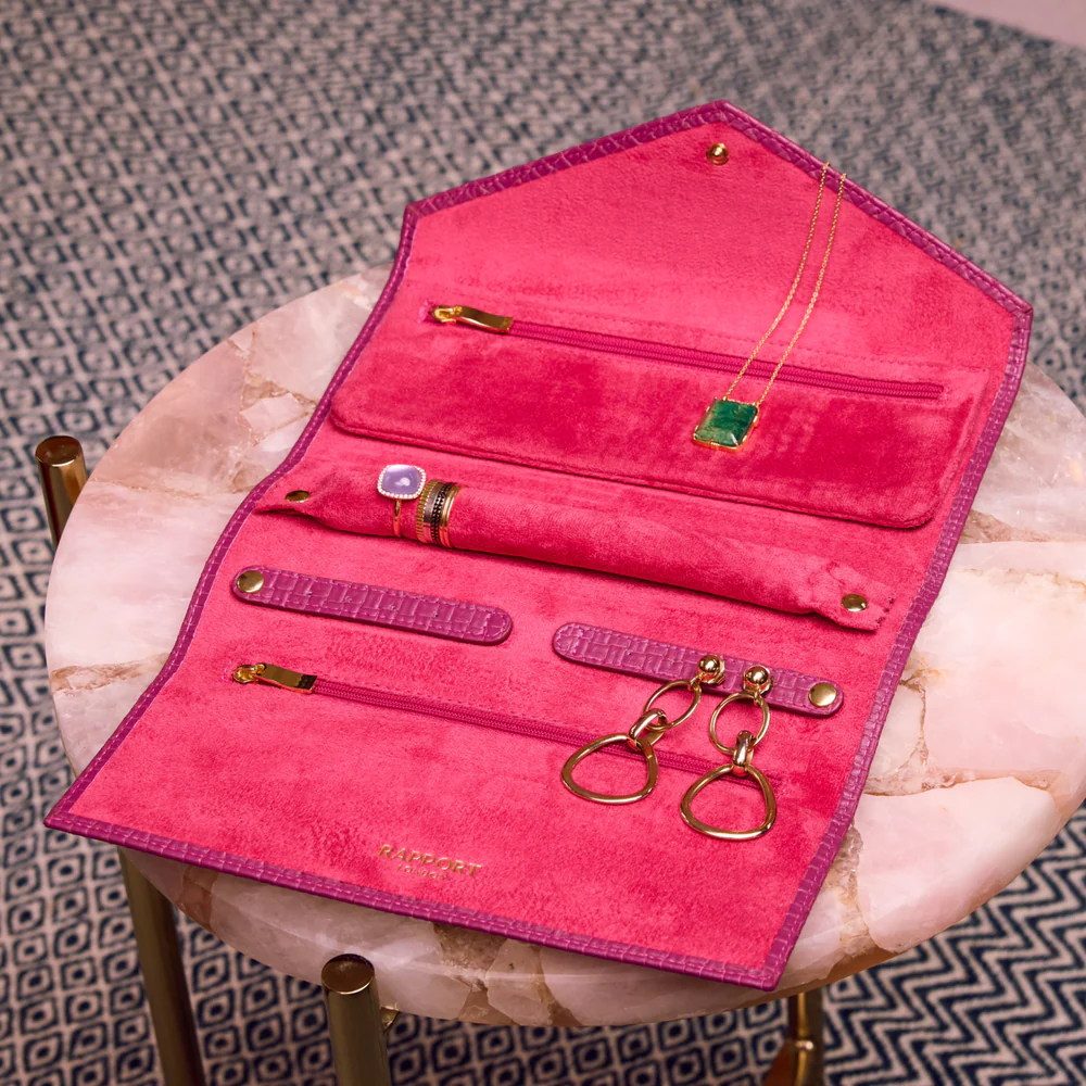 rapport-charlotte-jewellery-roll-pink-0 rapport charlotte jewellery roll pink 0 Watch Winders, Watch Boxes & Watch Safes Rapport Charlotte Jewellery Roll Pink