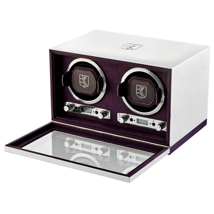 wolf silver double watch winder 1 Watch Winders, Watch Boxes & Watch Safes WOLF Silver Double Watch Winder