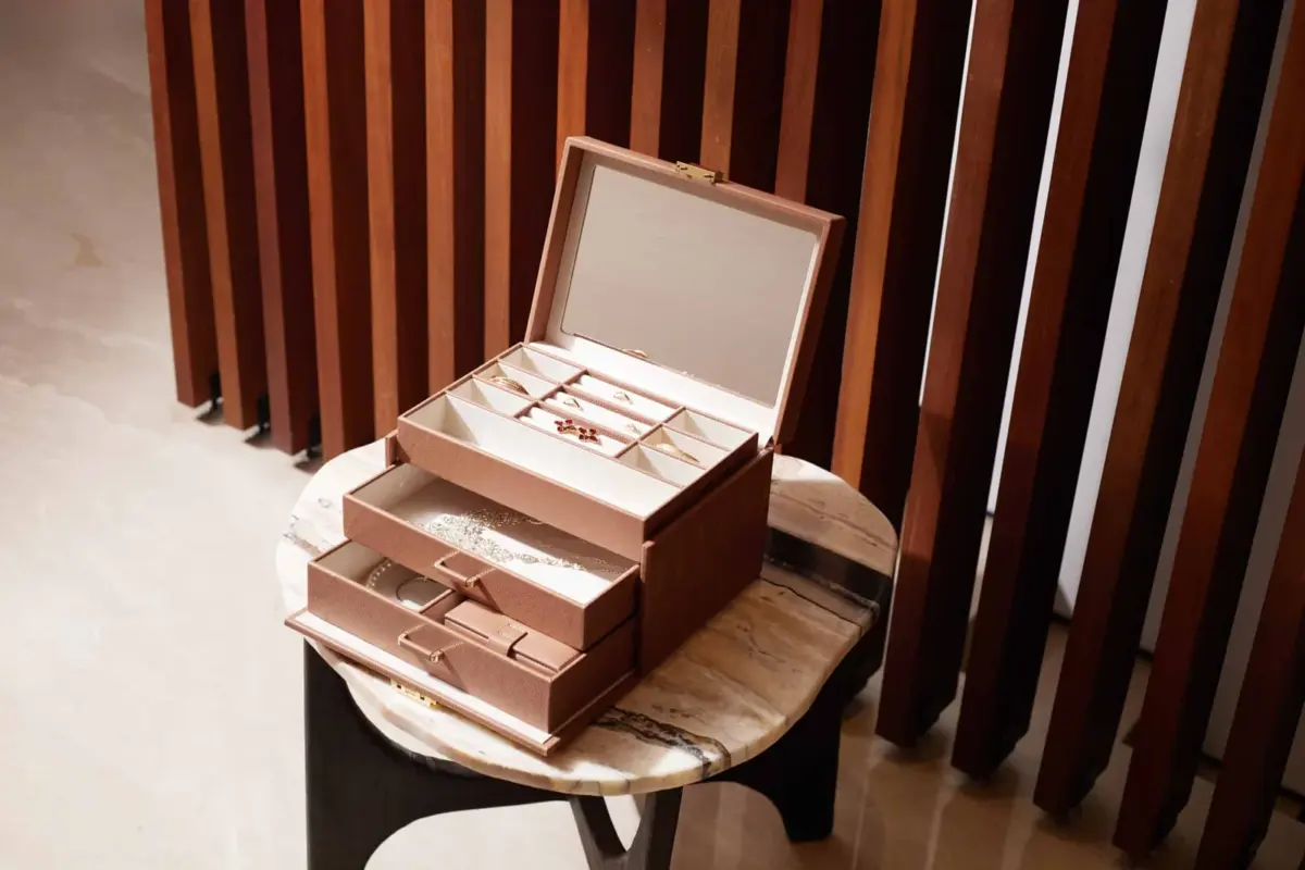 billstone jewellery box amour mocha mousse large 0 Watch Winders, Watch Boxes & Watch Safes Billstone Jewellery Box Amour Mocha Mousse Large