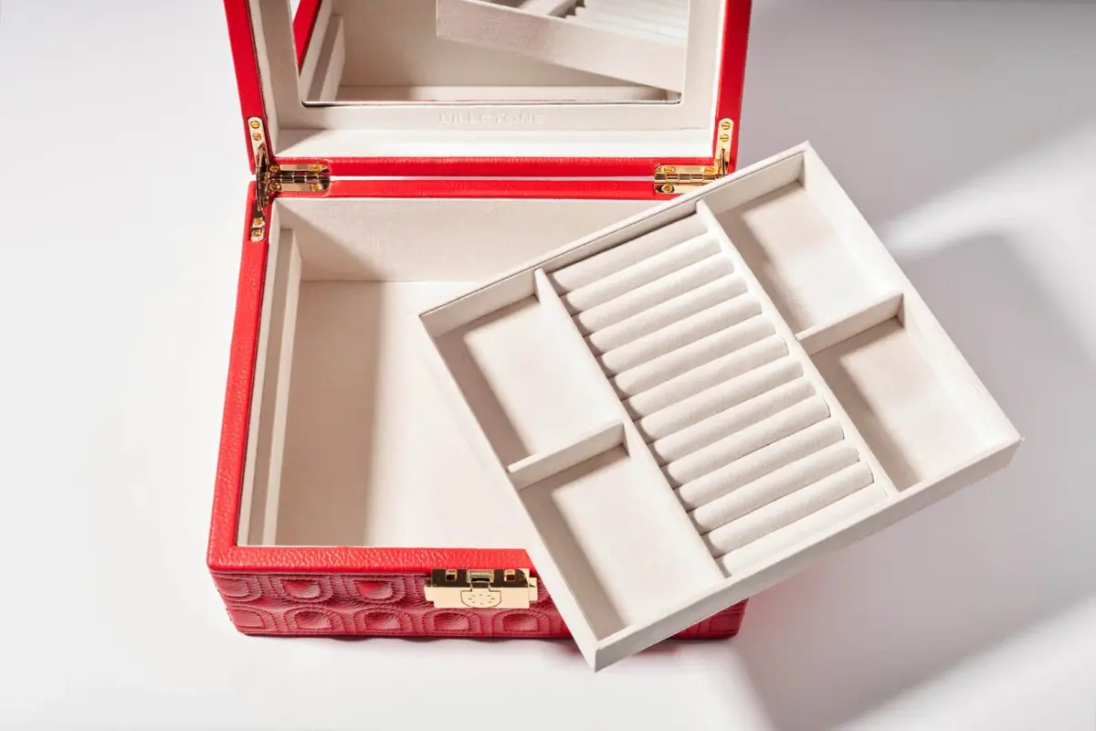 billstone jewellery box amour signature red medium 00 Watch Winders, Watch Boxes & Watch Safes Billstone Jewellery Box Amour Signature Red Medium