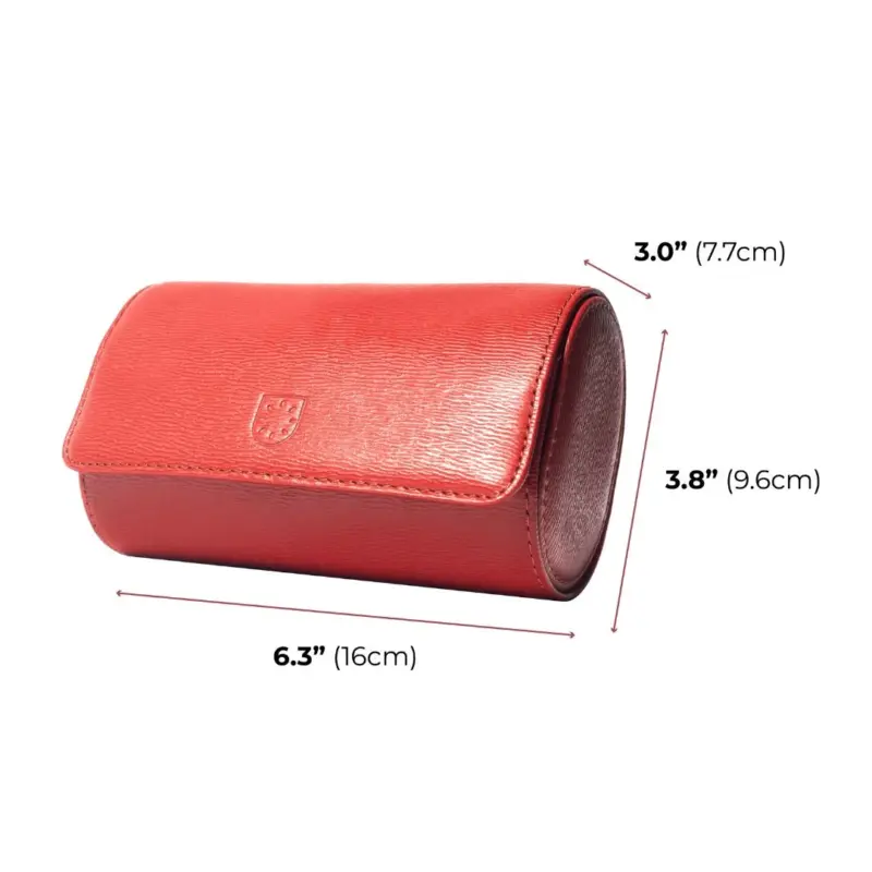 billstone watch roll watch travel case voyager 2 piece monaco red 03 Watch Winders, Watch Boxes & Watch Safes Billstone Watch Roll Watch Travel Case Voyager 2 Piece Monaco Red