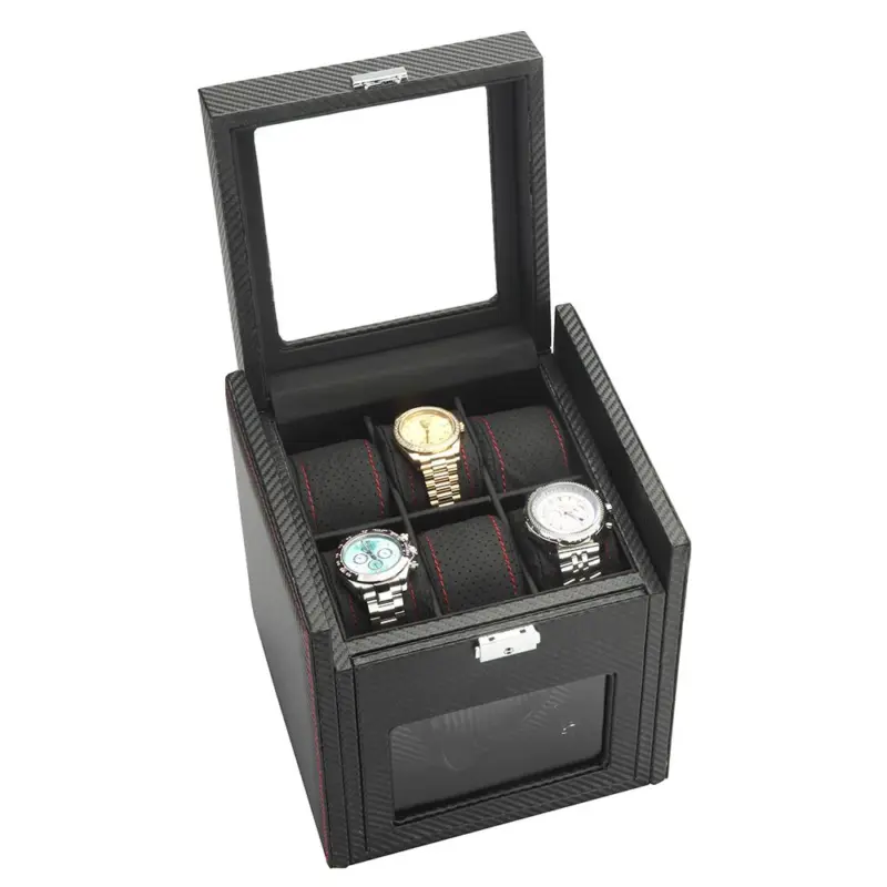 diplomat single watch winder modena with carbon fiber pattern 0 Watch Winders, Watch Boxes & Watch Safes Diplomat Single Watch Winder Modena With Carbon Fiber Pattern