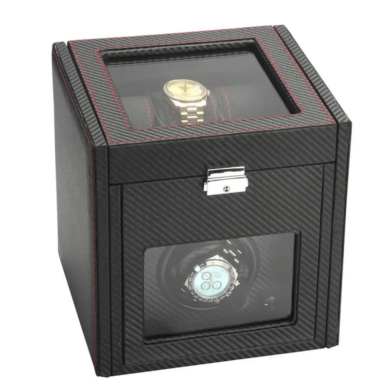 diplomat single watch winder modena with carbon fiber pattern 01 Watch Winders, Watch Boxes & Watch Safes Diplomat Single Watch Winder Modena With Carbon Fiber Pattern