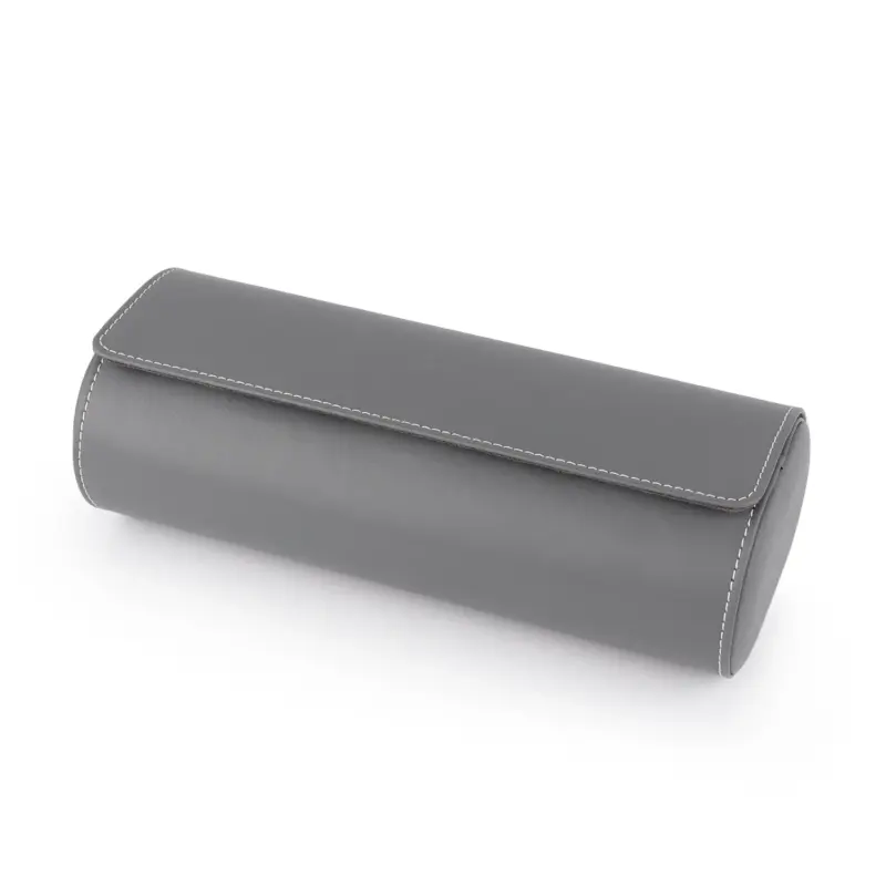 triple watch roll watch travel case gray microfiber leather 0 Watch Winders, Watch Boxes & Watch Safes Watch Winders, Watch Boxes & Watch Safes