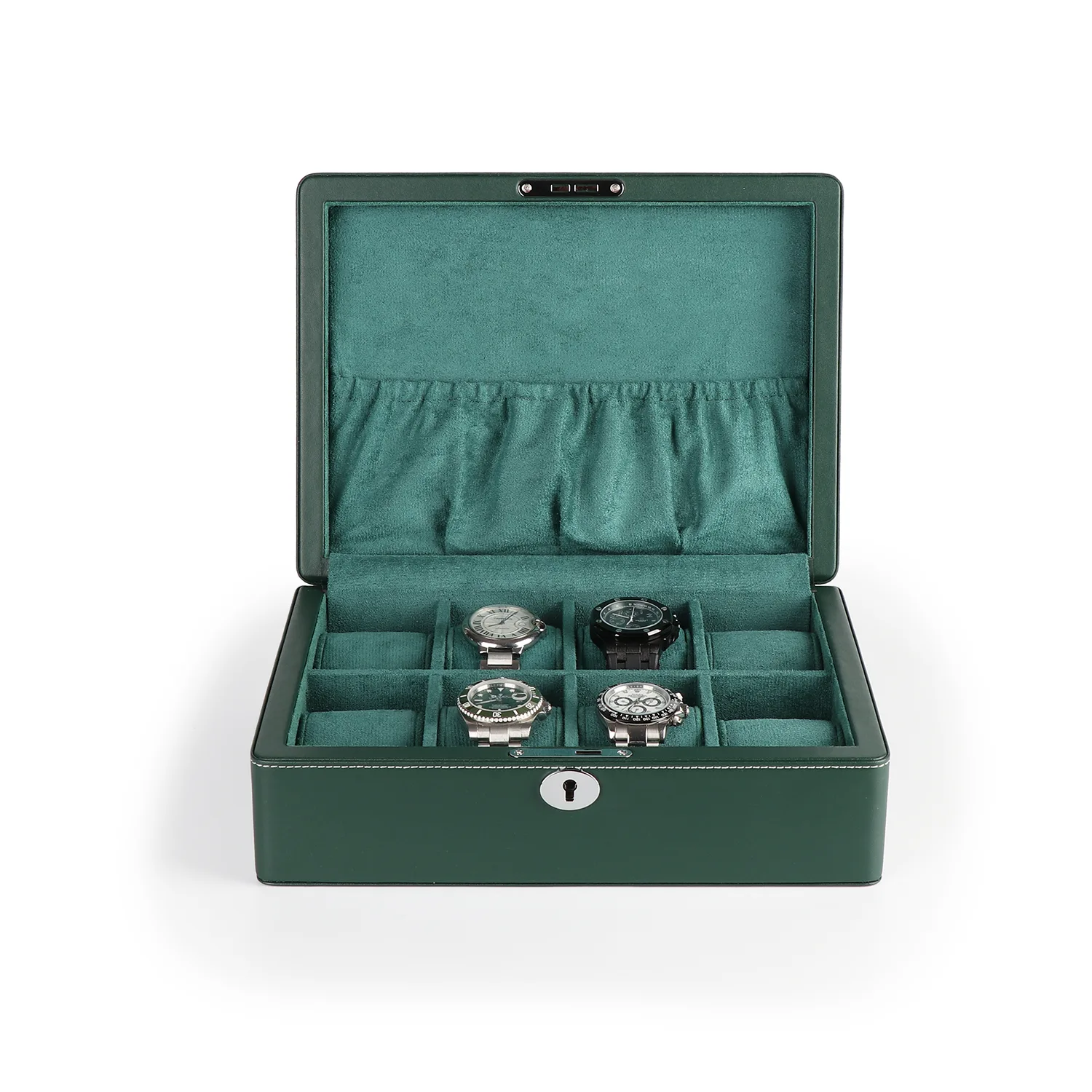 driklux-8-piece-watch-box-green-01 driklux 8 piece watch box green 01 Watch Winders, Watch Boxes & Watch Safes Driklux 8 Piece Watch Box Green