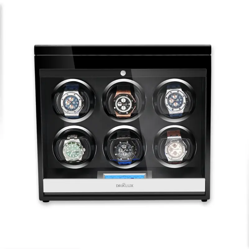 driklux luxury 6 piece watch winder black high gloss finish 01 Watch Winders, Watch Boxes & Watch Safes Driklux Luxury 6 Piece Watch Winder Black High-gloss Finish