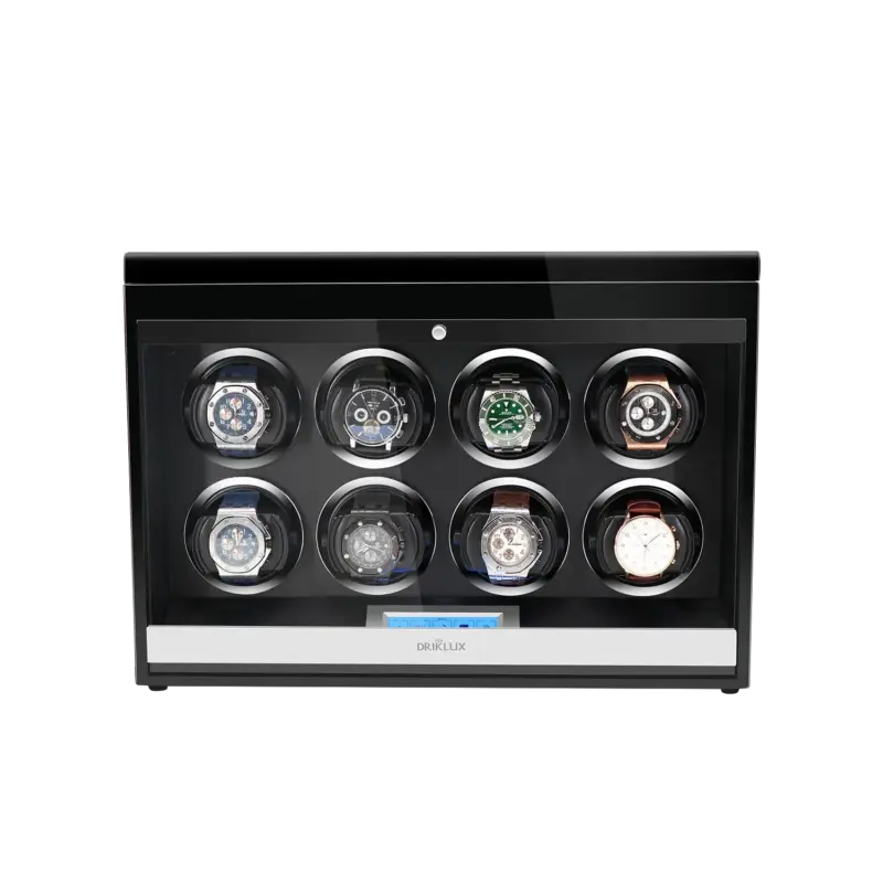 driklux luxury 8 piece watch winder black high gloss finish 01 1 Watch Winders, Watch Boxes & Watch Safes Driklux Luxury 8 Piece Watch Winder Black High-gloss Finish