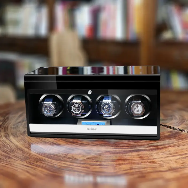 Driklux Luxury Quad Watch Winder Black High-gloss Finish 2 driklux luxury quad watch winder black high gloss finish 01 Watch Winders, Watch Boxes & Watch Safes Driklux Luxury Quad Watch Winder Black High-gloss Finish