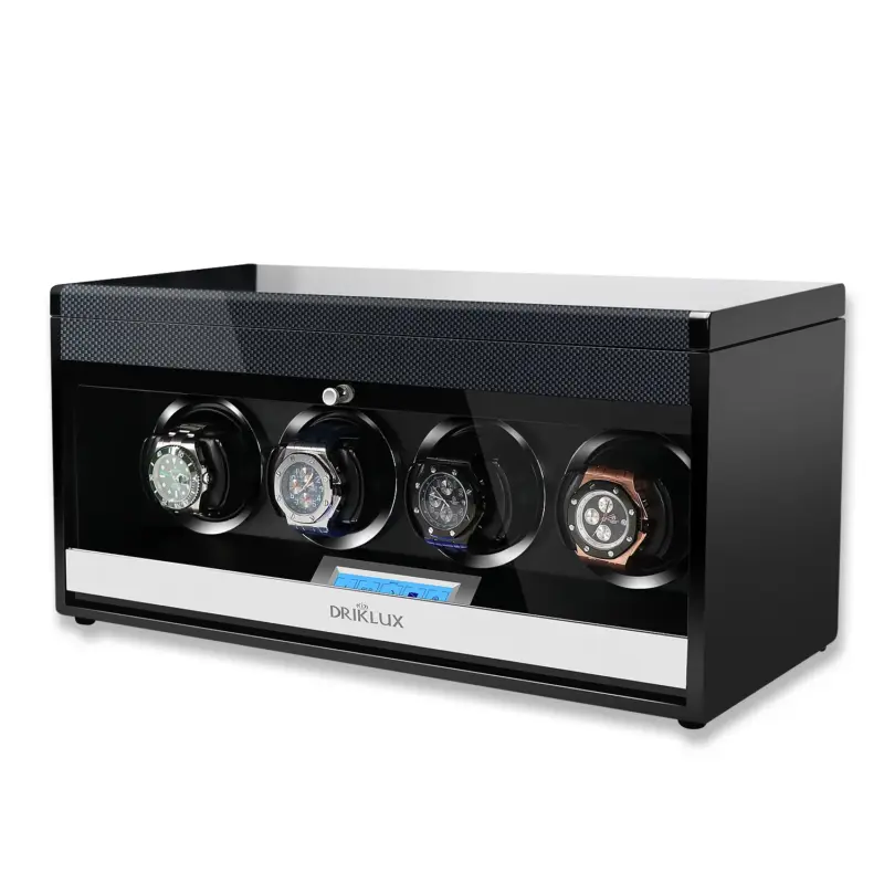 Driklux Luxury Quad Watch Winder Carbon Fiber Texture 1 driklux luxury quad watch winder carbon fiber texture 0 Watch Winders, Watch Boxes & Watch Safes Driklux Luxury Quad Watch Winder Carbon Fiber Texture