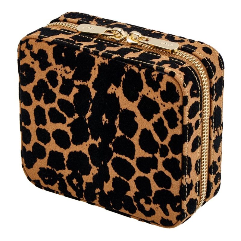 WOLF Jewellery Zip Case Savanna Leopard Print 2 wolf jewellery zip case savanna leopard print 00 Watch Winders, Watch Boxes & Watch Safes WOLF Jewellery Zip Case Savanna Leopard Print