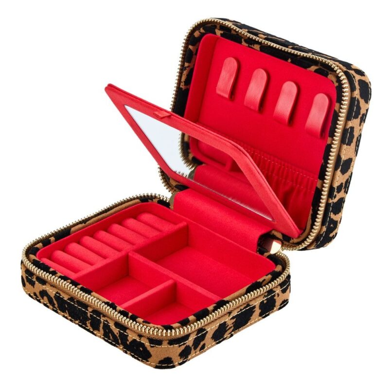 WOLF Jewellery Zip Case Savanna Leopard Print 1 wolf jewellery zip case savanna leopard print 02 Watch Winders, Watch Boxes & Watch Safes WOLF Jewellery Zip Case Savanna Leopard Print