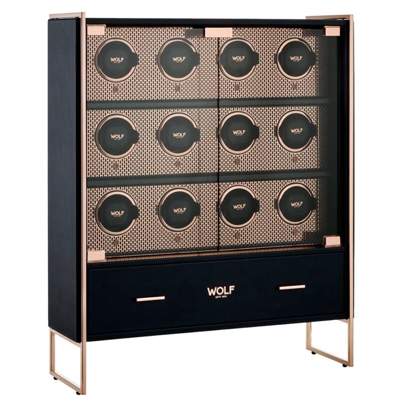 wolf axis 12 piece watch winder cabinet copper 0 Watch Winders, Watch Boxes & Watch Safes Watch Winders, Watch Boxes & Watch Safes