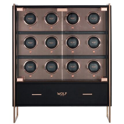 WOLF Axis 12 Piece Watch Winder Cabinet Copper