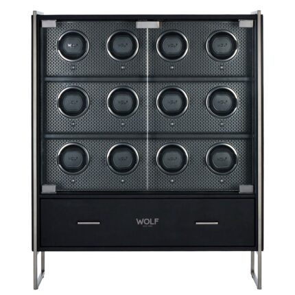 WOLF Axis 12 Piece Watch Winder Cabinet Powder Coat