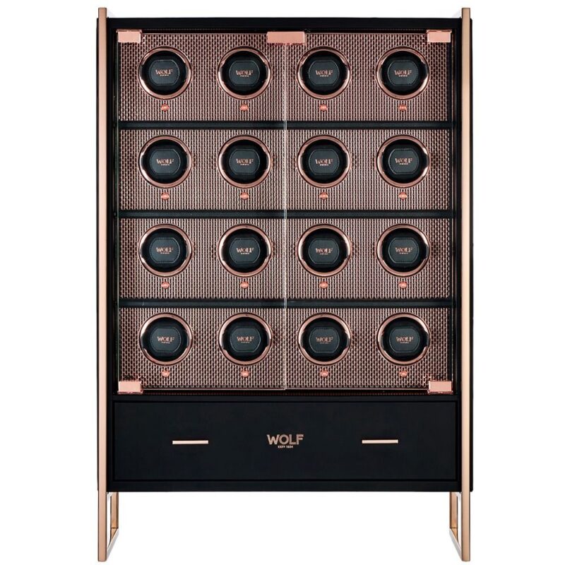wolf axis 16 piece watch winder cabinet copper 0 Watch Winders, Watch Boxes & Watch Safes Watch Winders, Watch Boxes & Watch Safes